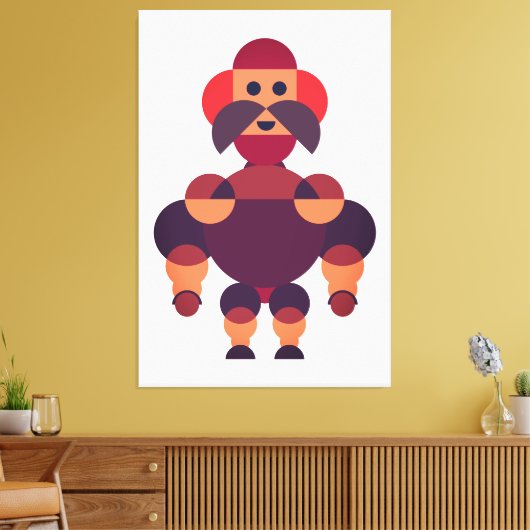 Grote gespierde Afrikaanse krijger Canvas Afdruk (Insitu (Woonkamer))