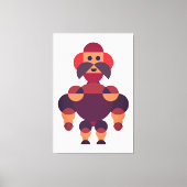 Grote gespierde Afrikaanse krijger Canvas Afdruk (Voorkant)