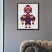 Grote gespierde Afrikaanse krijger Canvas Afdruk