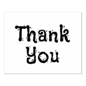 Grote gespikkelde dank je wel rubberstempel (Afrduk)