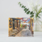 Grote Gesprekken in Nazare, Portugal Briefkaart (Staand voorkant)