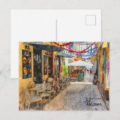 Grote Gesprekken in Nazare, Portugal Briefkaart (Voorkant / Achterkant)