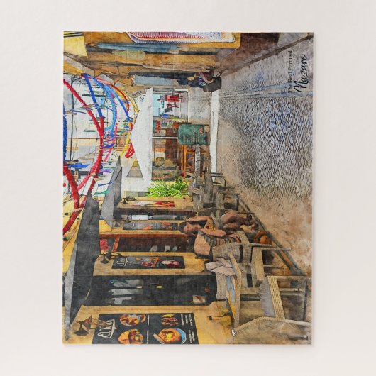 Grote Gesprekken in Nazare, Portugal Legpuzzel (Verticaal)