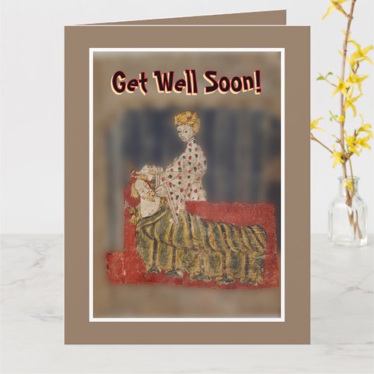 GROTE "GET WELL" GROETEN VAN COLLEGA'S KAART (Gele Bloem)