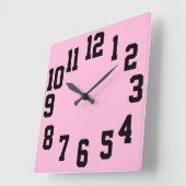 Grote getallen in hoog contrast, gemakkelijk te le vierkante klok (Hoek)