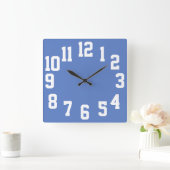 Grote getallen in hoog contrast, gemakkelijk te le vierkante klok (Huis)