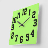 Grote getallen in hoog contrast, gemakkelijk te le vierkante klok (Hoek)