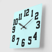 Grote getallen in hoog contrast, gemakkelijk te le vierkante klok (Hoek)