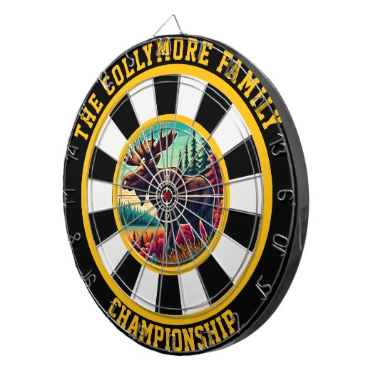 Grote geweven eland target art dartbord (Voorkant Rechts)