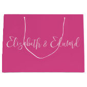 Grote Gift Bag - Roze en witte tekst Groot Cadeauzakje (Voorkant)