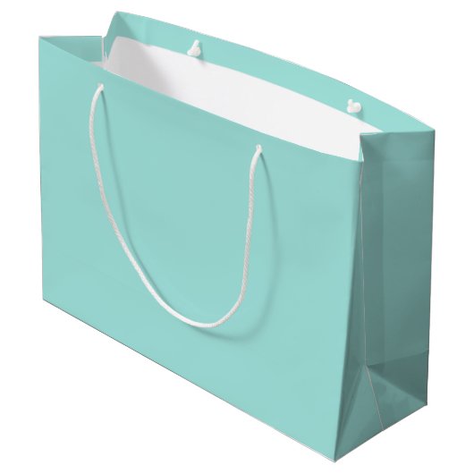 Grote Gift Bag-Solid Aqua Groot Cadeauzakje (Achterkant Gekanteld)
