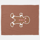 Grote Gingerbread Fleece Deken  (Voorkant (Horizontaal))