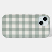 Grote gingham cheques plaid licht salie groen Case-Mate iPhone case (Achterkant (horizontaal))
