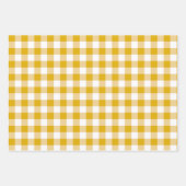 Grote Gingham Patten in Sage Groen, Perzik, Geel Inpakpapier Vel (Voorkant 3)