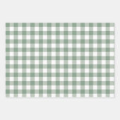 Grote Gingham Patten in Sage Groen, Perzik, Geel Inpakpapier Vel (Voorkant)
