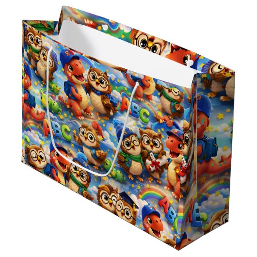 Grote glanzende cadeautas de (Voorkant Gekanteld)