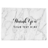 Grote glanzende chique witte stenen marmer custom  groot cadeauzakje (Achterkant)