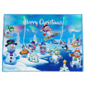 Grote glanzende geschenktas Winter Wonderland snee Groot Cadeauzakje (Voorkant)