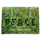 Grote glanzende geschenkzak stekelig Peace Holly Large Cadeautasje (Voorkant)