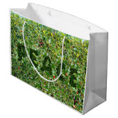 Grote glanzende geschenkzak stekelig Peace Holly Large Cadeautasje (Achterkant Gekanteld)