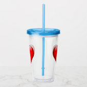 Grote Glanzende Hartvorm Acryl Drinkbeker (Rechts)