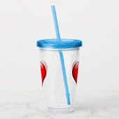 Grote Glanzende Hartvorm Acryl Drinkbeker (Links)