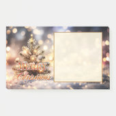 Grote glanzende kerstboom vakantie post-it® notes (Voorkant)