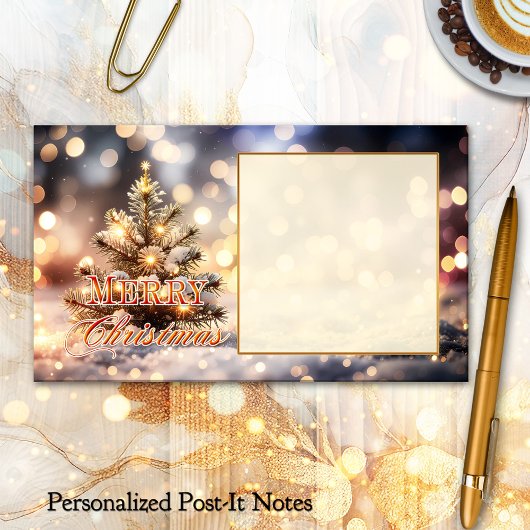 Grote glanzende kerstboom vakantie post-it® notes