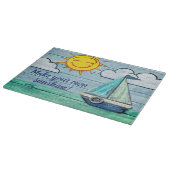 Grote Glas Snijplank Driftwood Beach Design (Hoek)