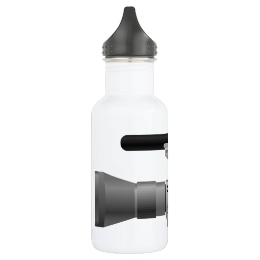 Grote glazen camera waterflacon waterfles  (Links)