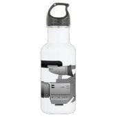 Grote glazen camera waterflacon waterfles  (Voorkant)