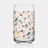 Grote glazen chips Retro Terrazzo patroon Kan glas (Achterkant)
