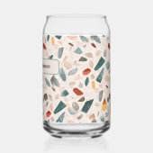 Grote glazen chips Retro Terrazzo patroon Kan glas (Links)