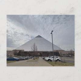 Grote glazen piramide dak architectuur briefkaart