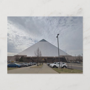 Grote glazen piramide dak architectuur briefkaart