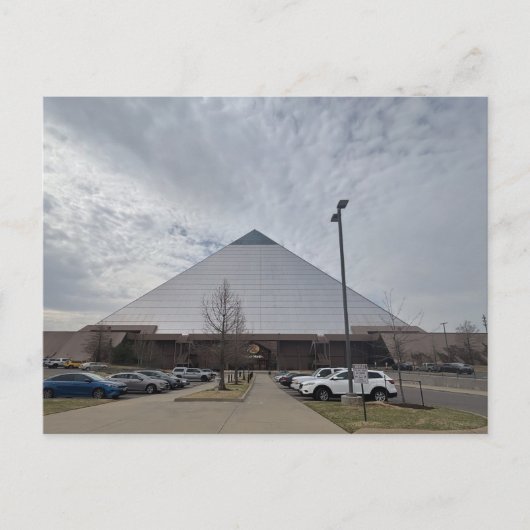 Grote glazen piramide dak architectuur briefkaart (Voorkant)
