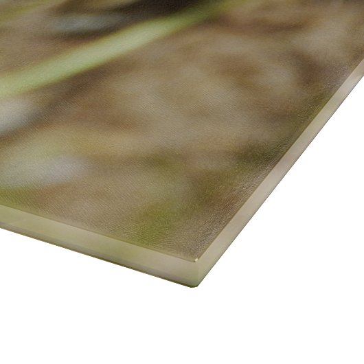 Grote glazen snijplank met rode papavers (Hoek)