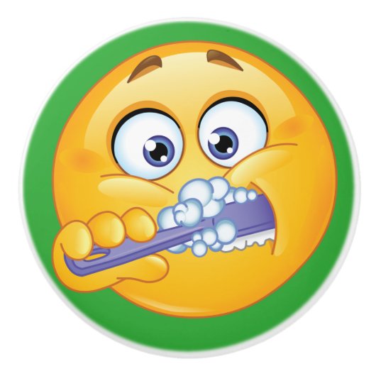 Grote Glimlach Borstelen Tanden Lade Knop - SRF (Voorkant)