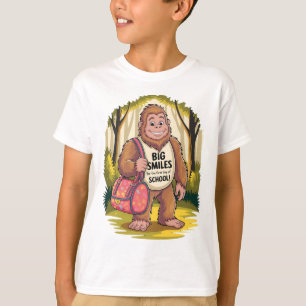 Grote glimlach eerste schooldag Bigfoot kind T-shirt