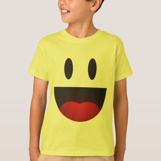Grote glimlach emoji t-shirt (Voorkant)