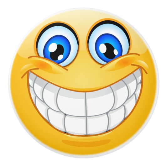 Grote Glimlach Happy Gezicht Lade Knop - SRF (Voorkant)