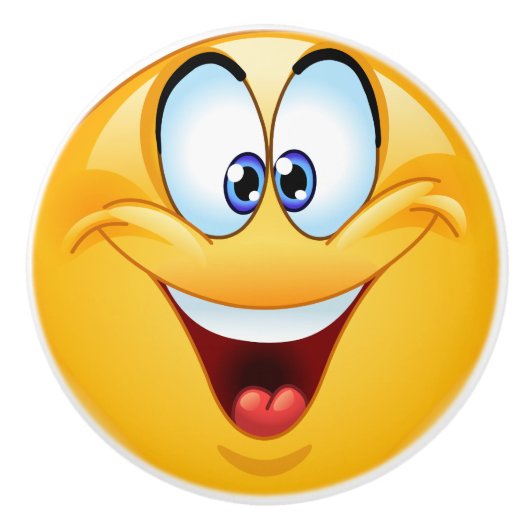 Grote Glimlach Happy Gezicht Lade Knop - SRF (Voorkant)