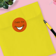 Grote glimlach Mooie en kleurrijke bedank sticker