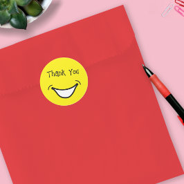 Grote Glimlach Schattig en Kleurrijk Bedankt Stick Ronde Sticker
