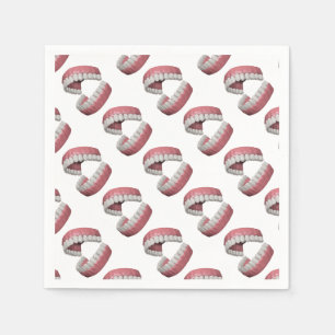 Grote glimlach tanden servet