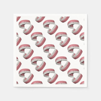 Grote glimlach tanden servet