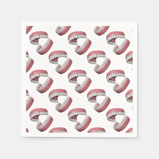Grote glimlach tanden servet (Voorkant)