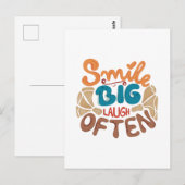 Grote glimlach Vaak lachen Postkaart (Voorkant / Achterkant)