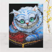 GROTE GLIMLACHENDE KAT OVERSIZED VERJAARDAG KAART (Gele Bloem)