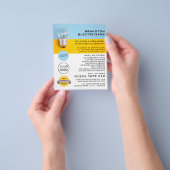 Grote gloeilamp, elektricien reclame flyer (Hand)